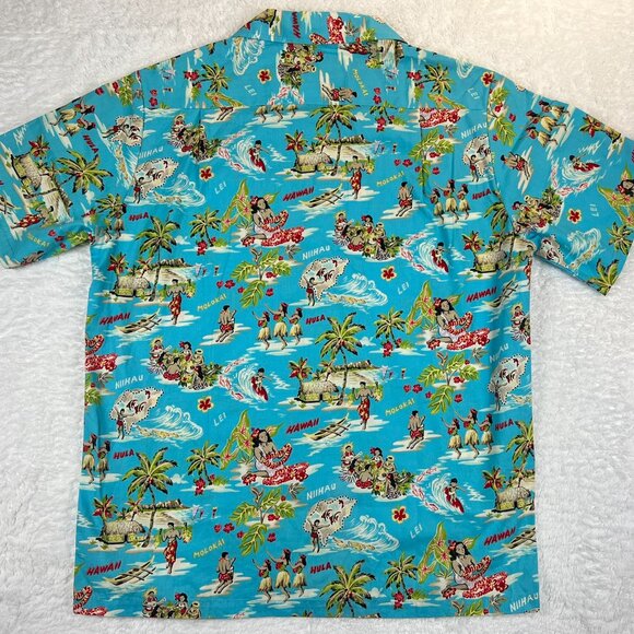 Blue Hawaii : Hawaiian Islands [M] Made in Hawaii Button-UP Short Sleeve Shirt - Picture 10 of 10